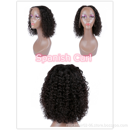 10a 13x6x2 Mink Brazilian Virgin Raw 100% Human Hair Lace Wigs,180 Density Middle Part Lace Front Short Curly Natural  Bob Wigs